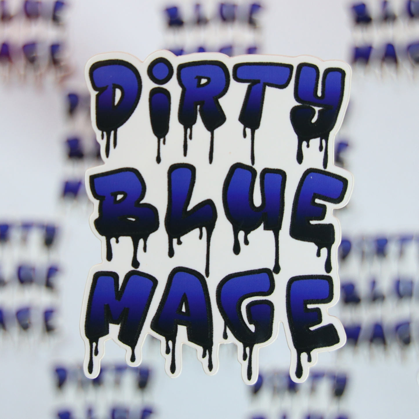 Dirty Blue Mage Vinyl Sticker